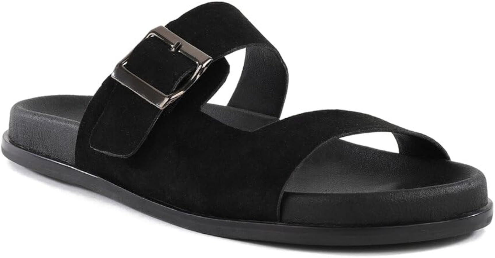 Amazon.com | Seychelles Eddie Sandal, 6 Black Suede | Heeled Sandals